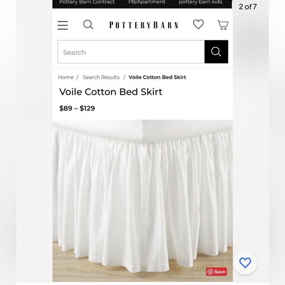 Pottery Barn Bedding Pottery Barn Voile Cotton Bed Skirt Full Size